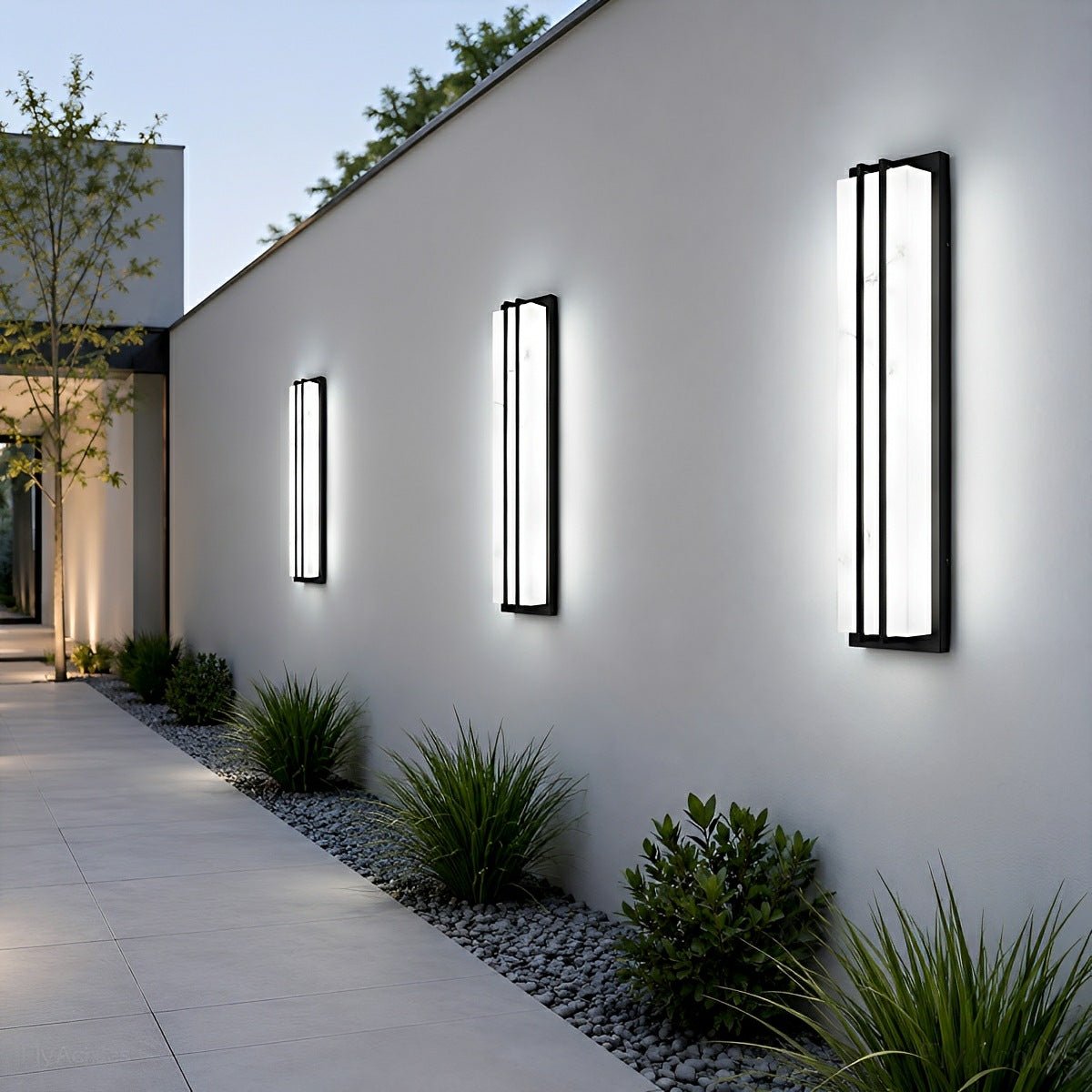 Modern Minimalist Waterproof Rectangular LED Outdoor Wall Light