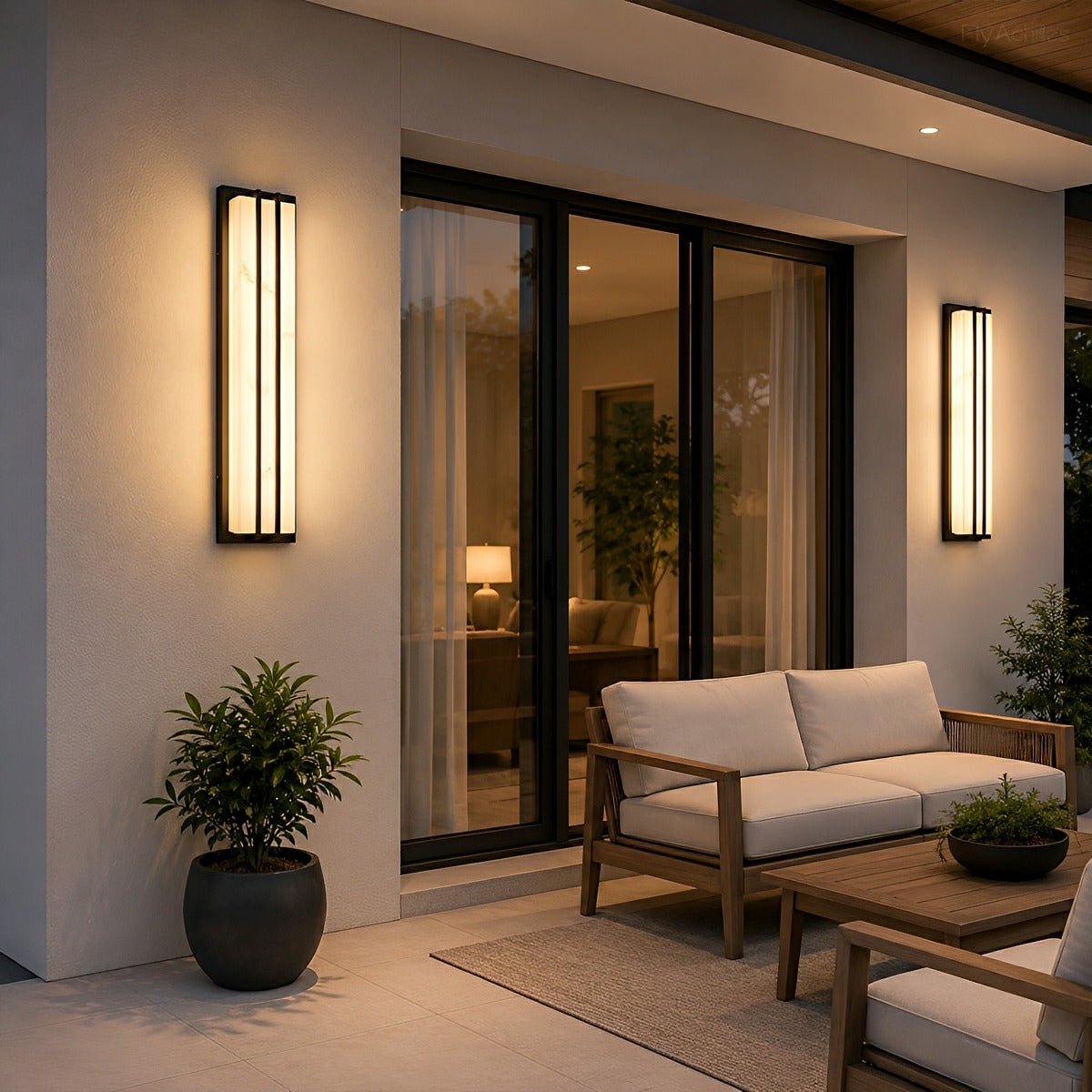 Modern Minimalist Waterproof Rectangular LED Outdoor Wall Light