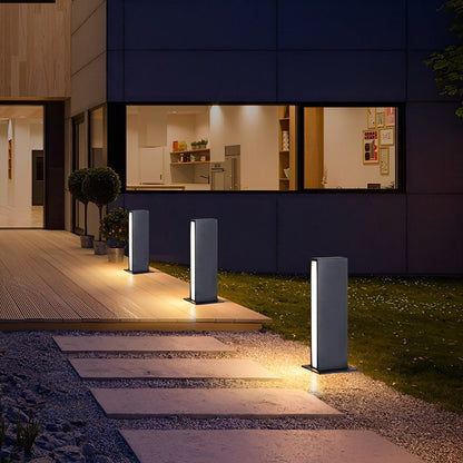 Modern Minimalist Waterproof Rectangular Outdoor LED Lawn Pathway Lights