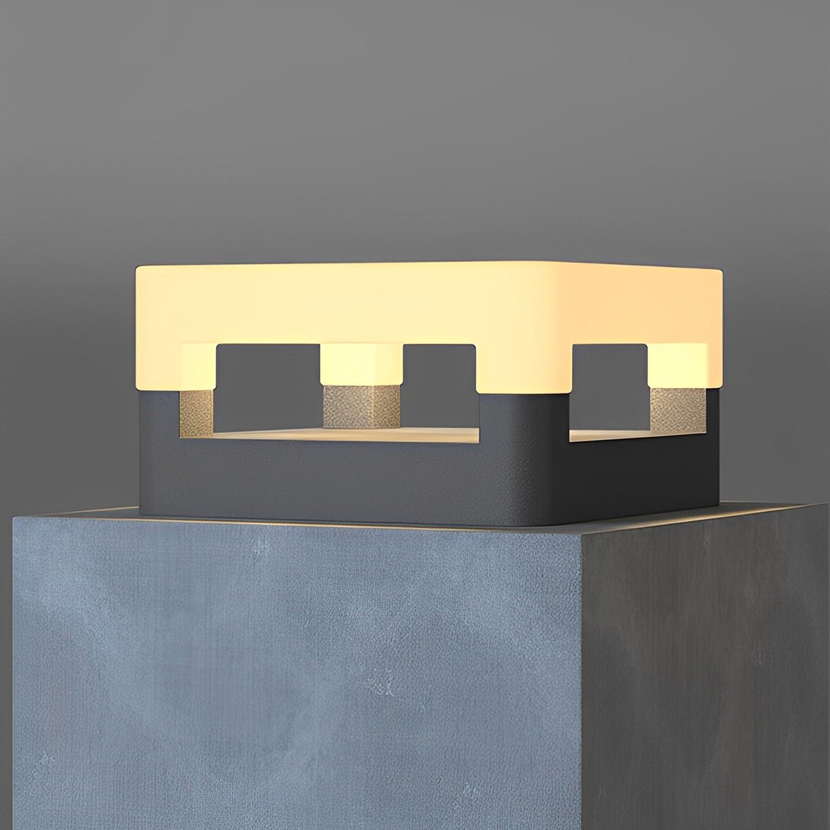 Modern Minimalist Waterproof Square LED Outdoor Post Lights