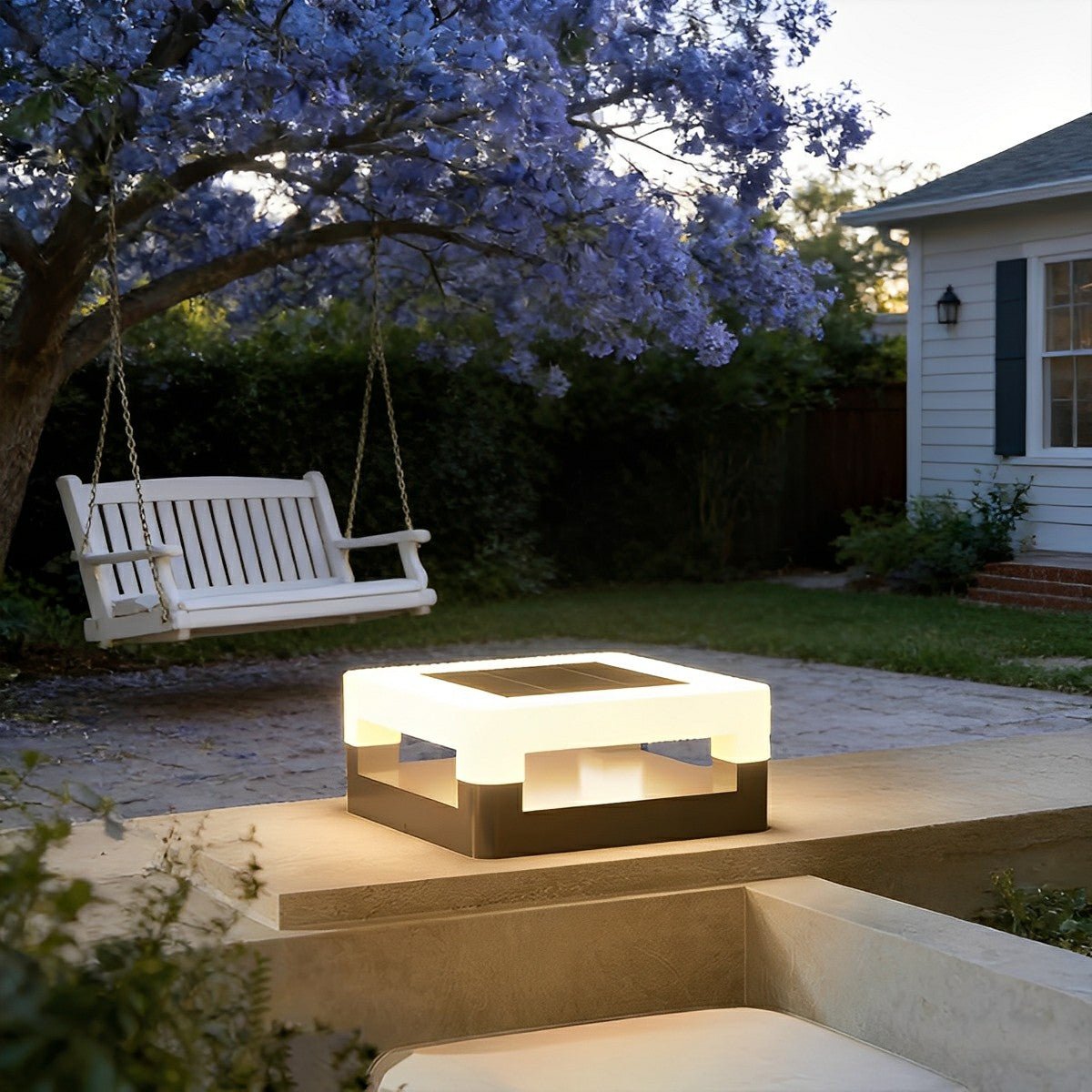 Modern Minimalist Waterproof Square LED Outdoor Post Lights