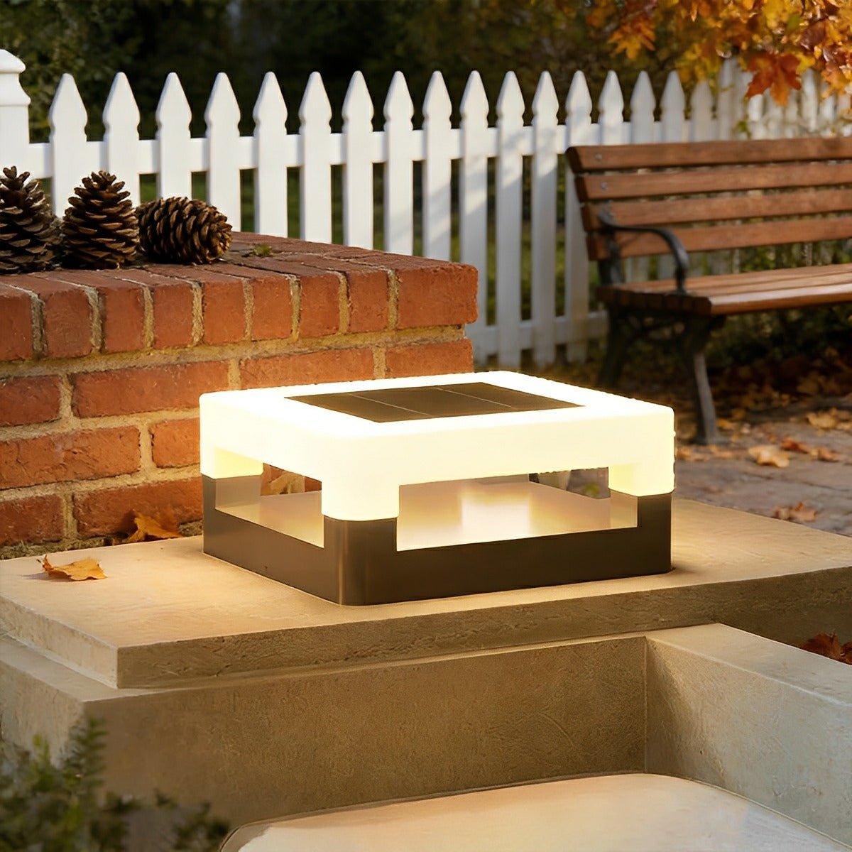 Modern Minimalist Waterproof Square LED Outdoor Post Lights