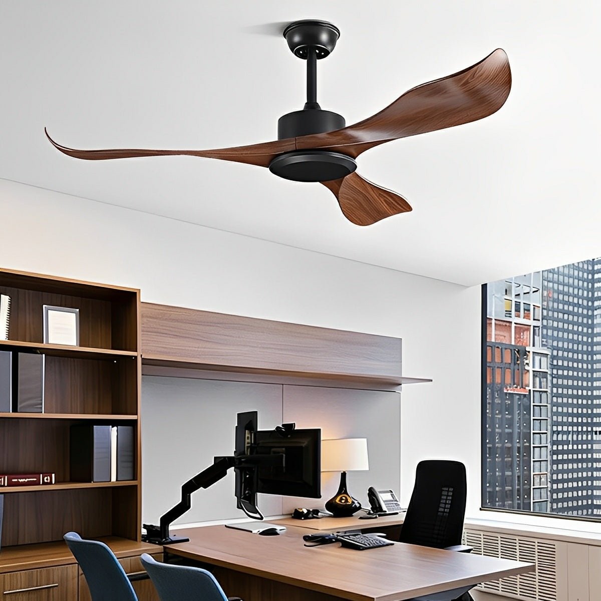 Modern Minimalist Wing-inspired Blade DC Motor Reverse Ceiling Fan