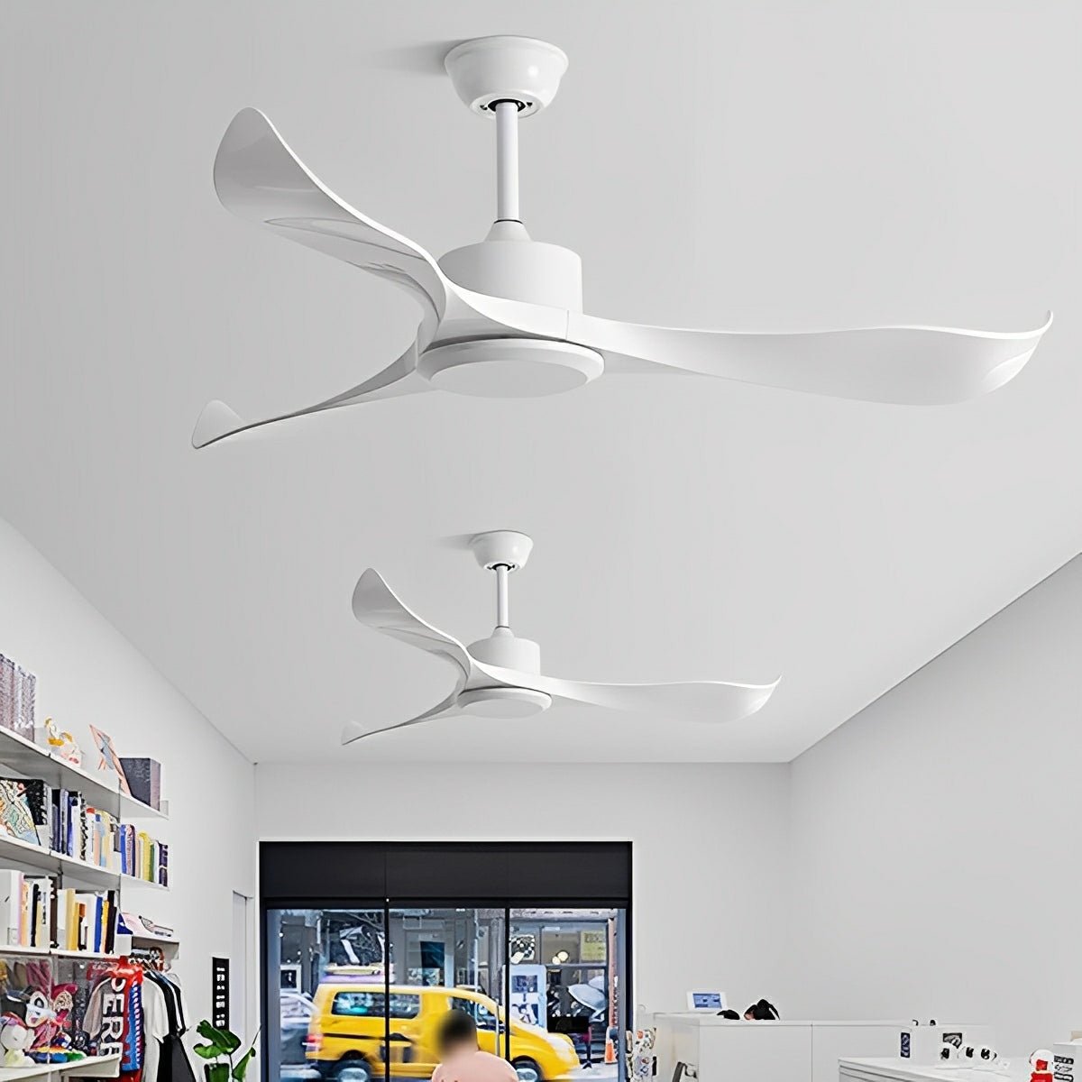 Modern Minimalist Wing-inspired Blade DC Motor Reverse Ceiling Fan