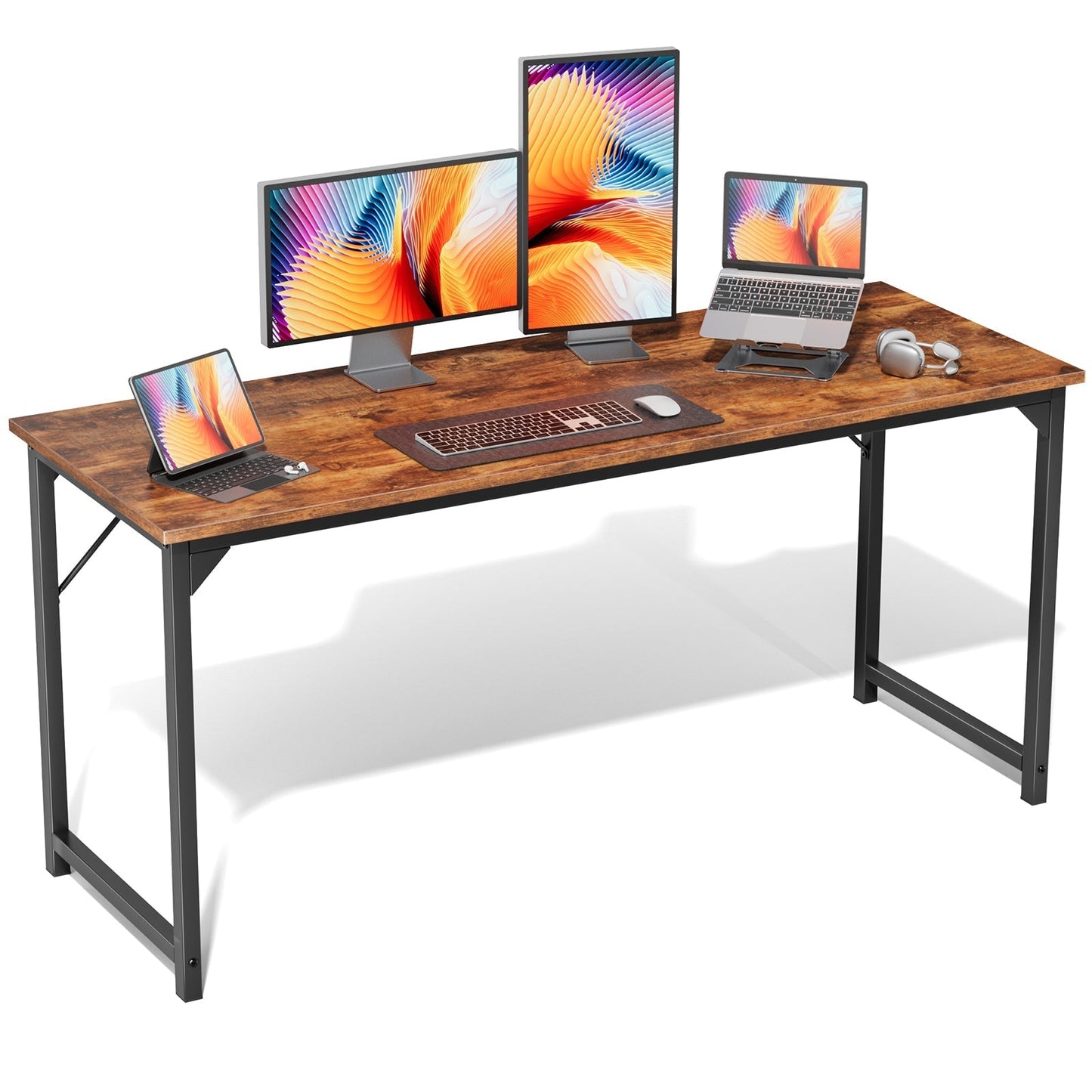 Modern Minimalist Wood Computer Desk for Home Office