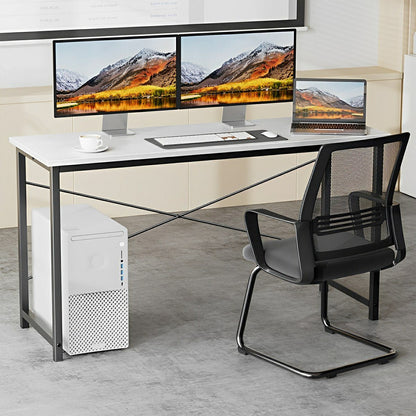 Modern Minimalist Wood Computer Desk for Home Office