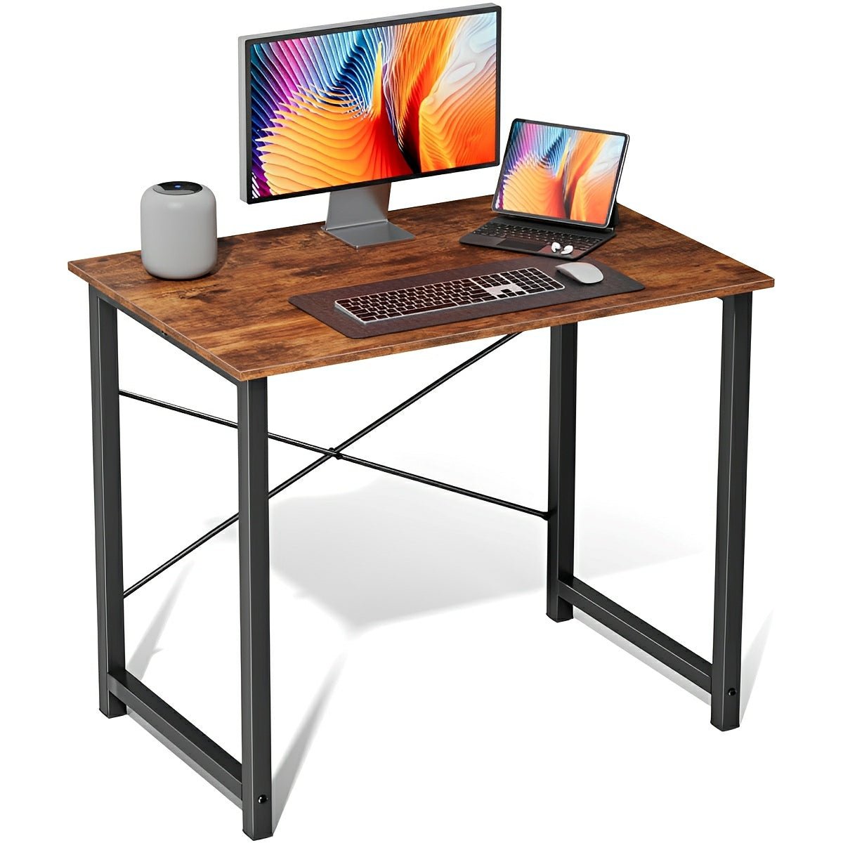 Modern Minimalist Wood Computer Desk for Home Office