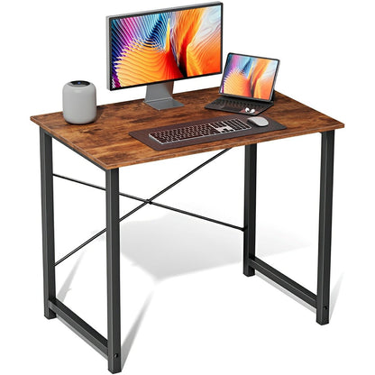 Modern Minimalist Wood Computer Desk for Home Office