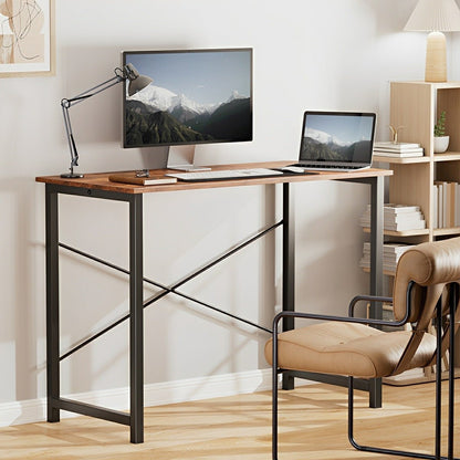 Modern Minimalist Wood Computer Desk for Home Office