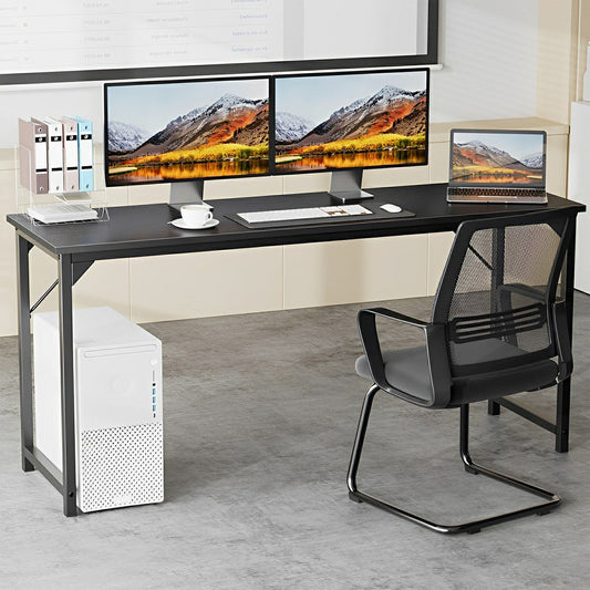 Modern Minimalist Wood Computer Desk for Home Office