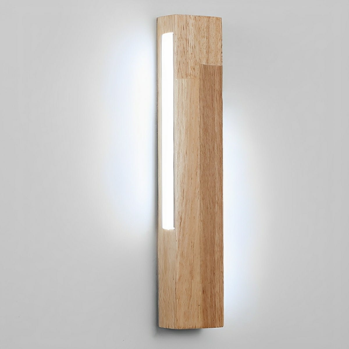 Modern Minimalist Wood Double-Sided Lighting LED Long Strip Indoor Wall Sconce