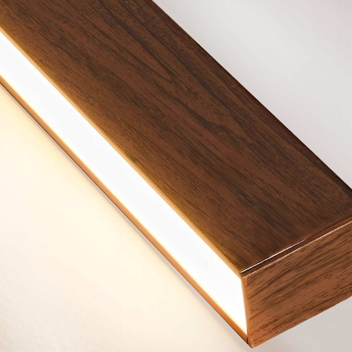 Modern Minimalist Wood Grain LED Long Strip Ceiling Light