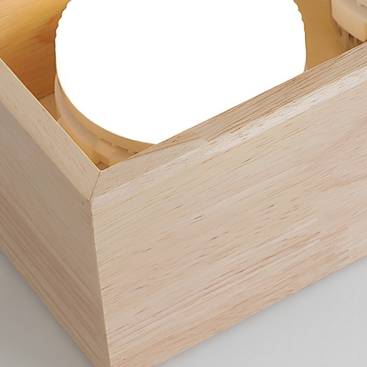 Modern Minimalist Wood Square LED Indoor Ceiling Spot Light