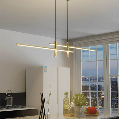 Dimmable Modern MinimalistLED Long Strip Indoor Pendant Lights