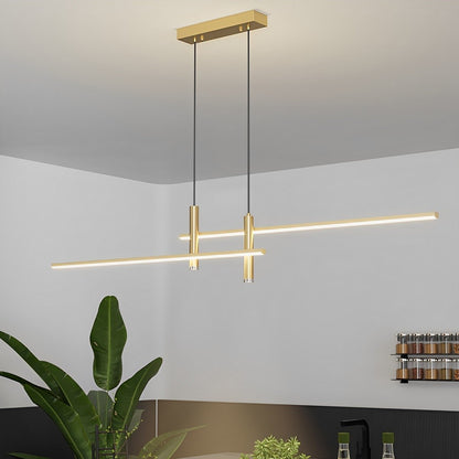Dimmable Modern MinimalistLED Long Strip Indoor Pendant Lights