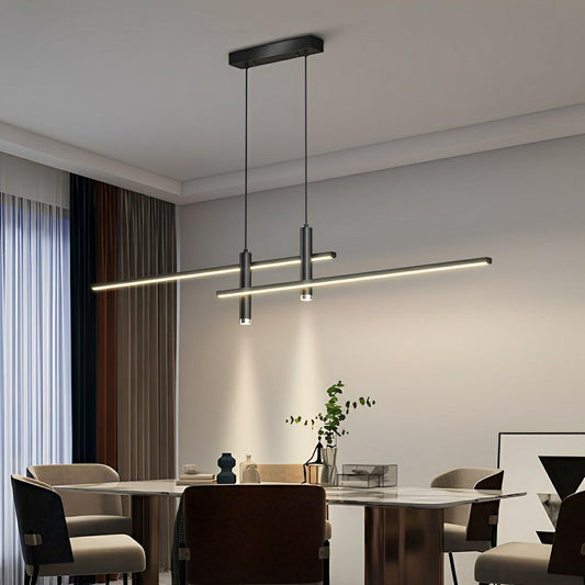 Dimmable Modern MinimalistLED Long Strip Indoor Pendant Lights