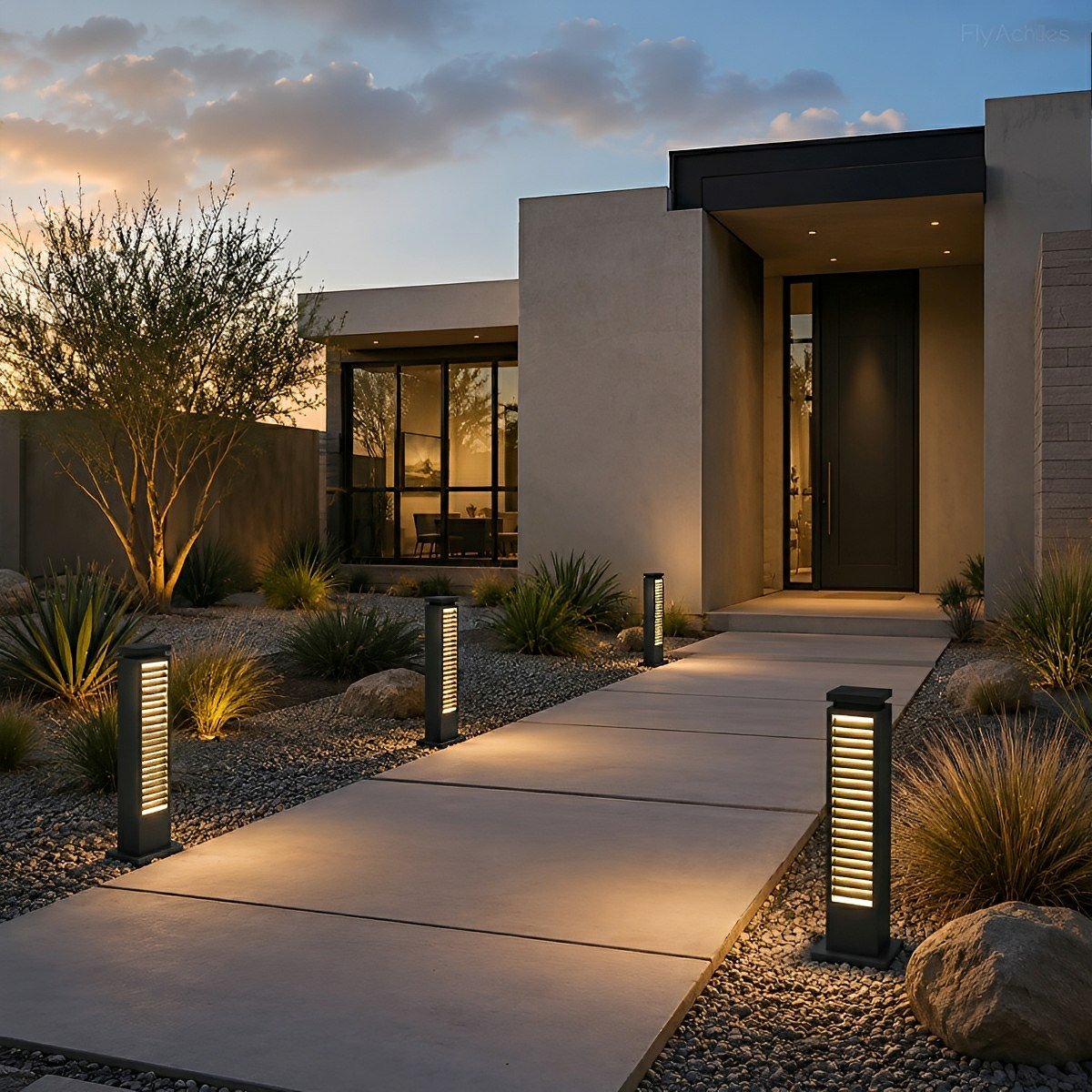 Modern Outdoor Waterproof Grille LED Post Lights Pathway Lights