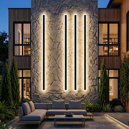 Modern Outdoor Waterproof Minimalist Long Strip LED Wall Lights