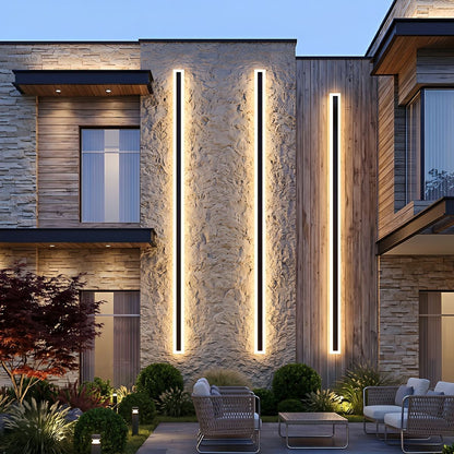 Modern Outdoor Waterproof Minimalist Long Strip LED Wall Lights
