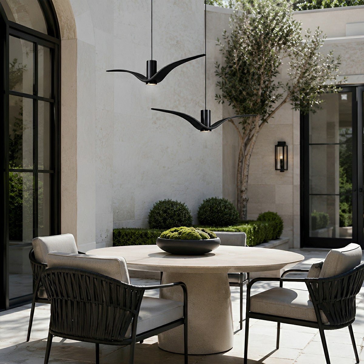 Modern Coastal Outdoor Waterproof Seagull Bird Pendant Lights
