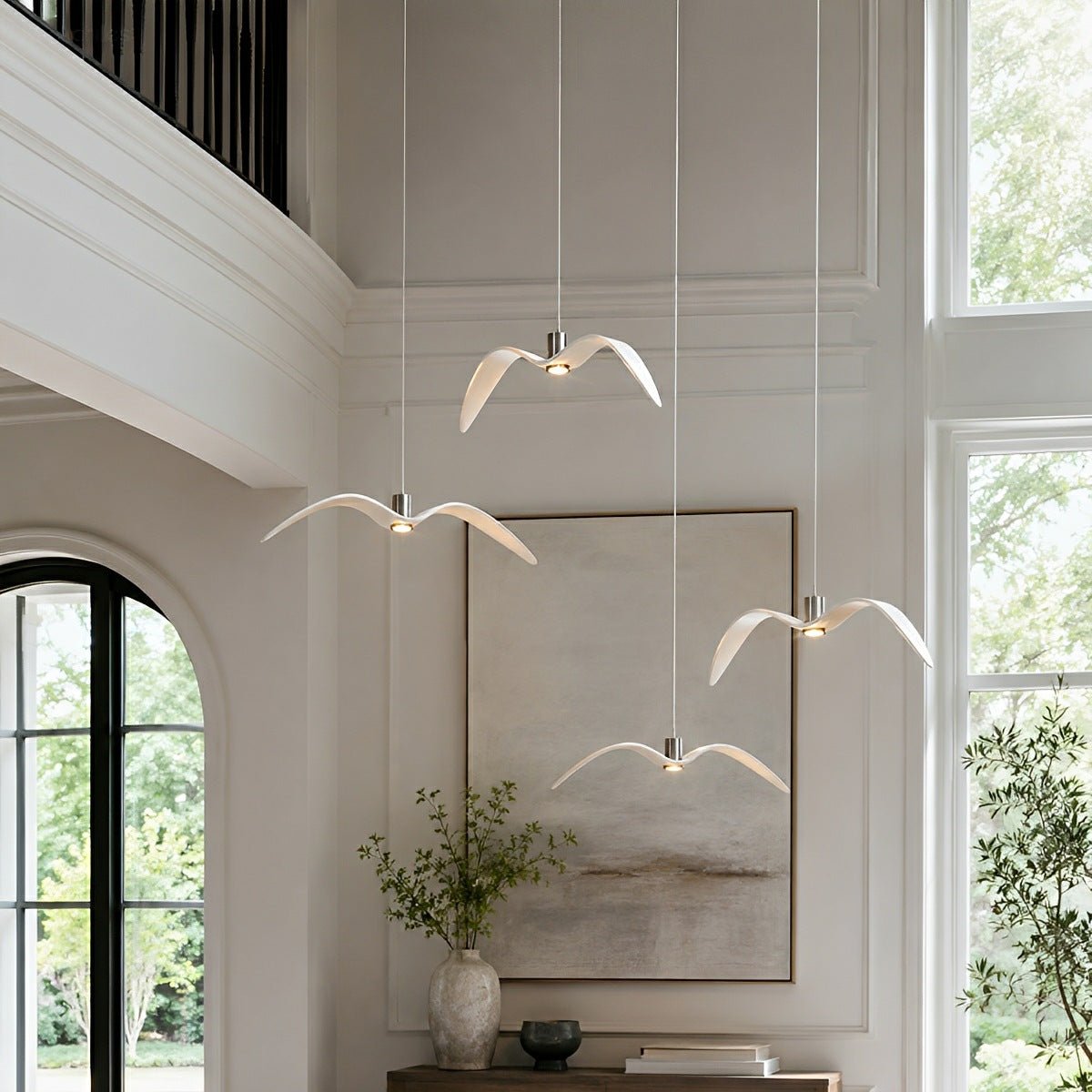Modern Coastal Outdoor Waterproof Seagull Bird Pendant Lights