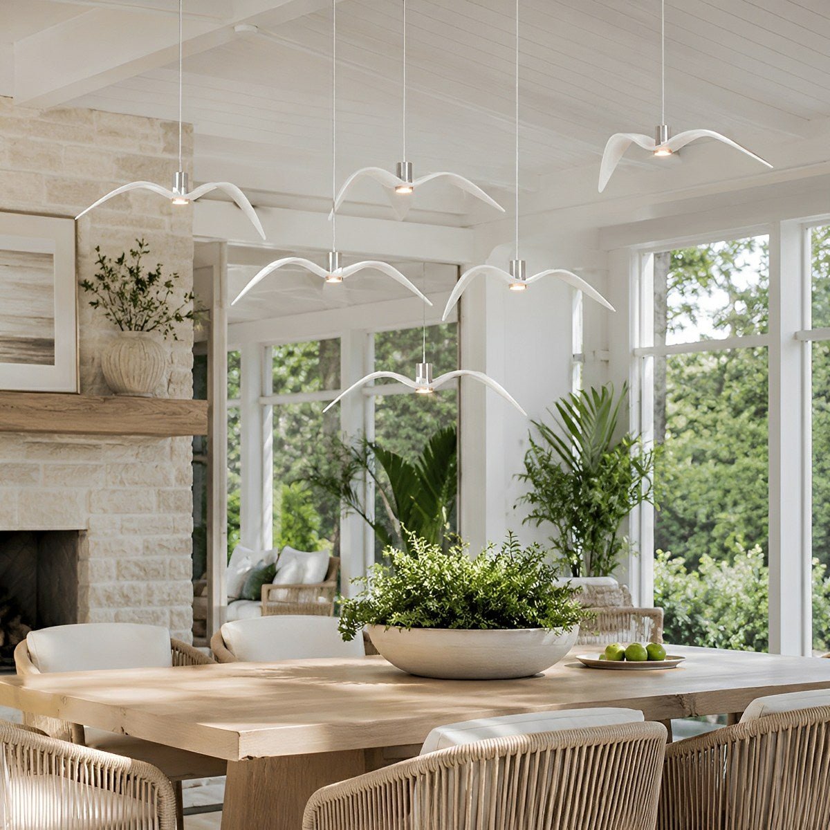 Modern Coastal Outdoor Waterproof Seagull Bird Pendant Lights