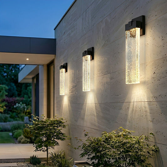 Dimmable Modern Crystal Bubble Waterproof LED Outdoor Wall Light