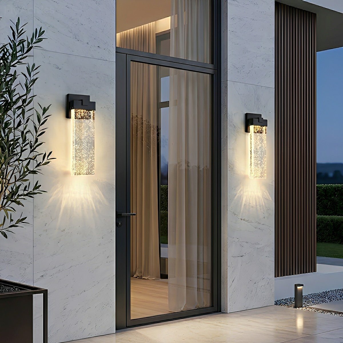 Dimmable Modern Crystal Bubble Waterproof LED Outdoor Wall Light