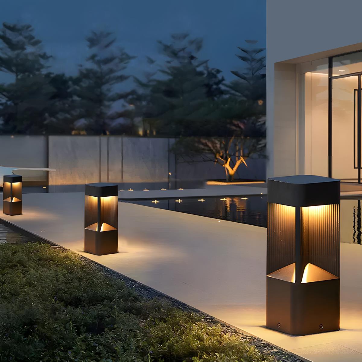 Modern Rectangular LED Outdoor Landscape Lighting