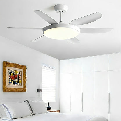 Modern Scandinavian Ceiling Fan with Full-Spectrum LED Light