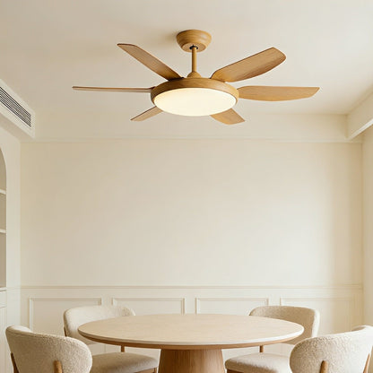Modern Scandinavian Ceiling Fan with Full-Spectrum LED Light