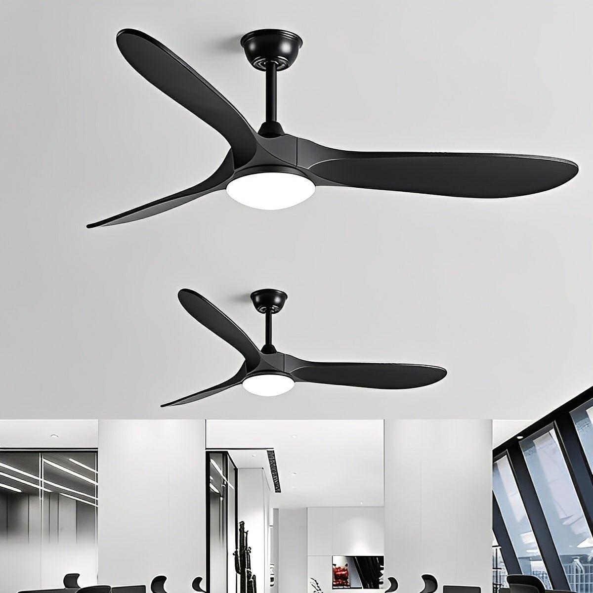Modern Scandinavian Minimalist DC Motor Reverse Ceiling Fan Light
