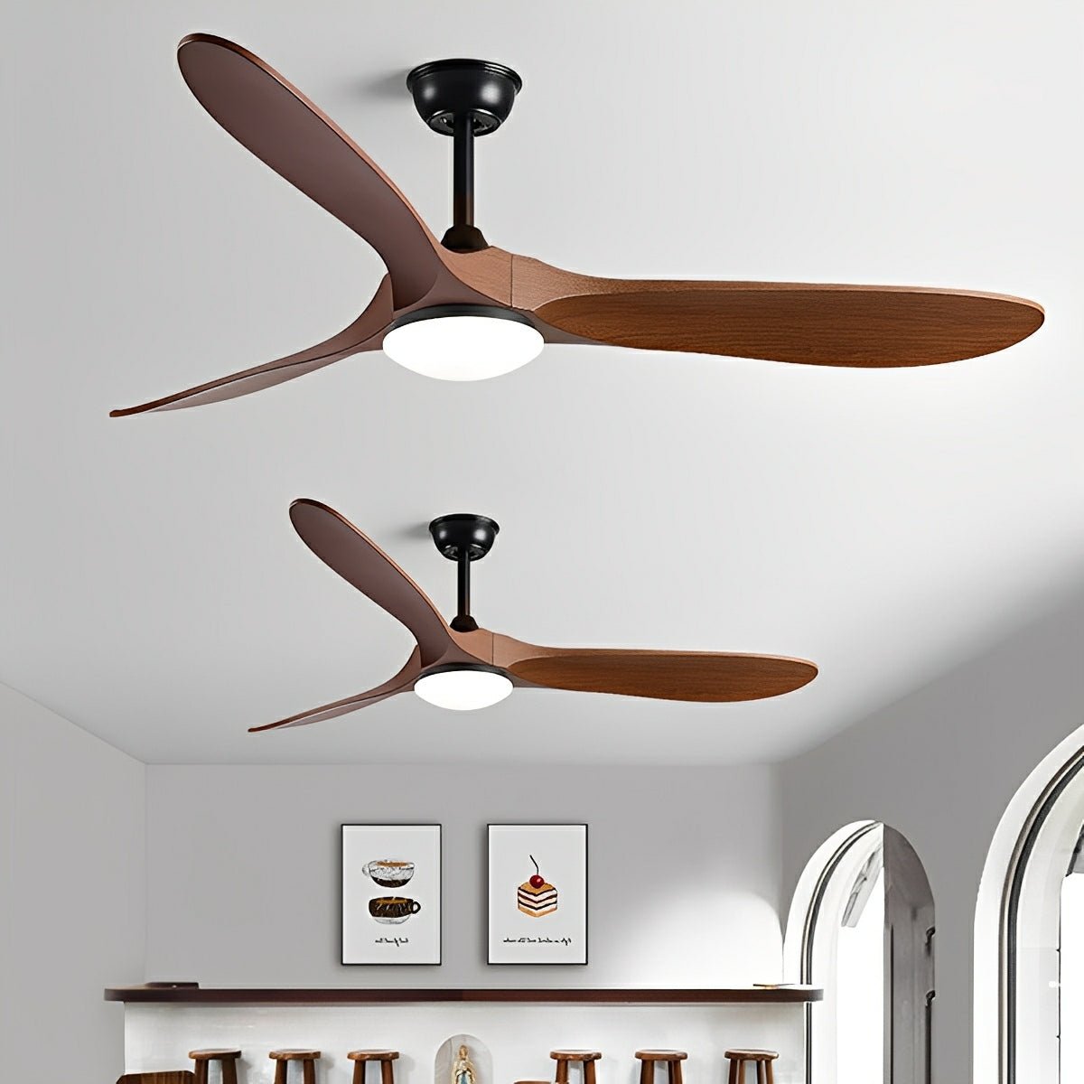 Modern Scandinavian Minimalist DC Motor Reverse Ceiling Fan Light