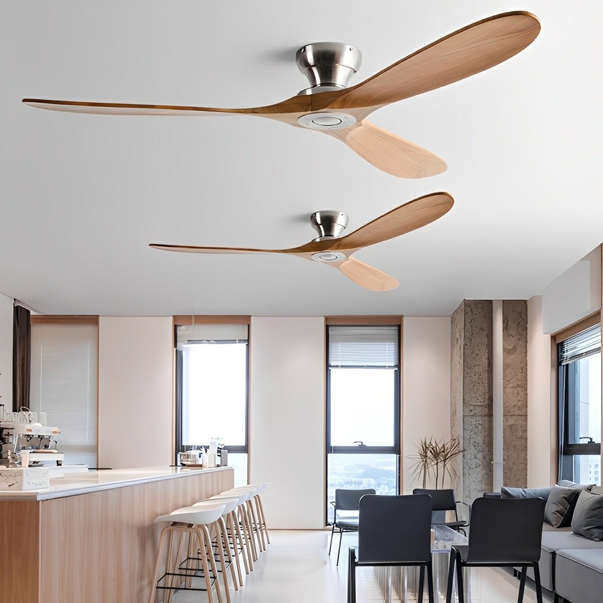 Modern Scandinavian Wood DC Motor Reverse Ceiling Fan