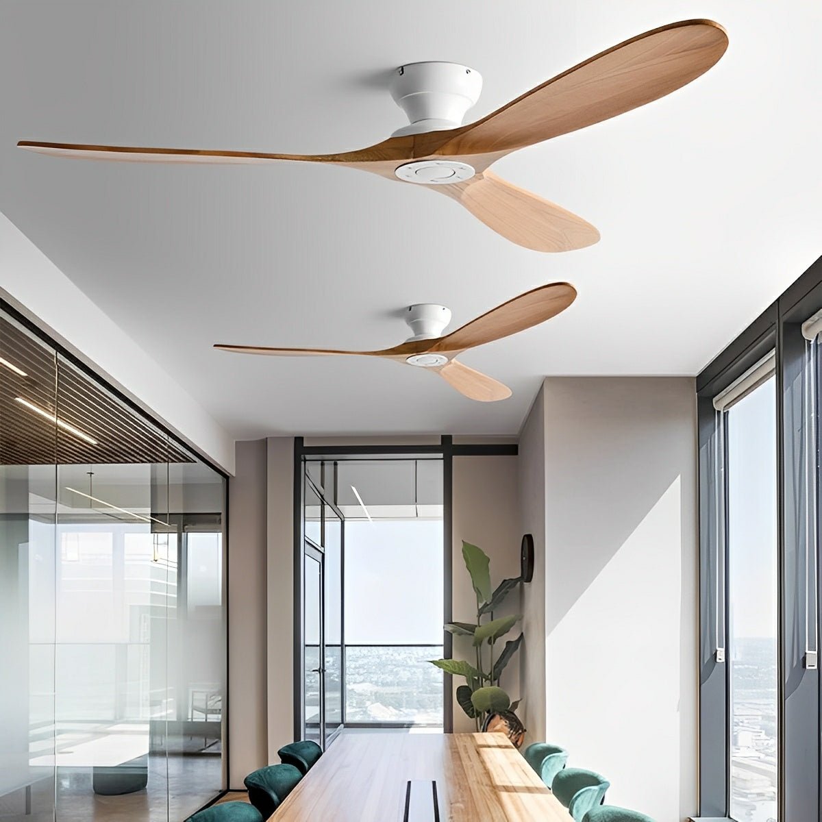 Modern Scandinavian Wood DC Motor Reverse Ceiling Fan
