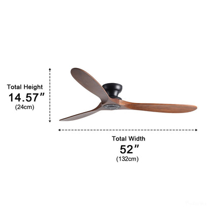 Modern Scandinavian Wood DC Motor Reverse Ceiling Fan