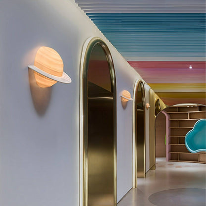 Modern Semicircle Saturn 3D Planet LED Indoor Wall Lights