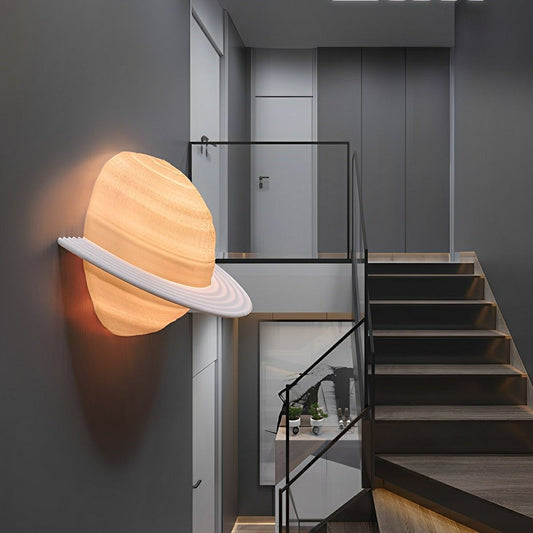 Modern Semicircle Saturn 3D Planet LED Indoor Wall Lights