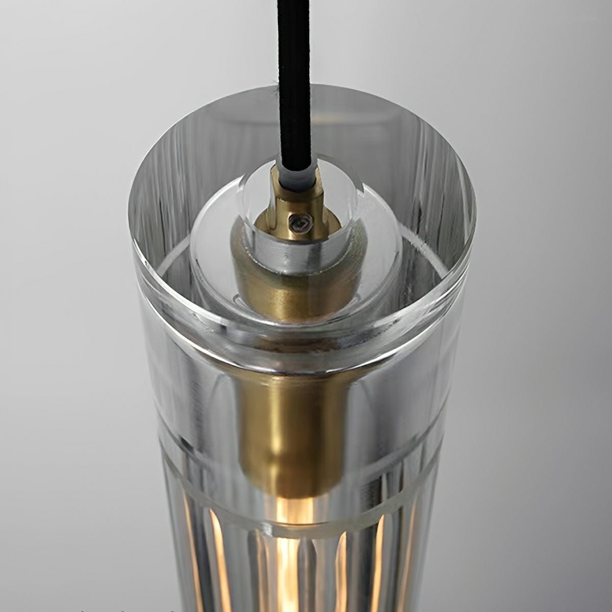 Modern Slim Cylindrical Crystal LED Pendant Light