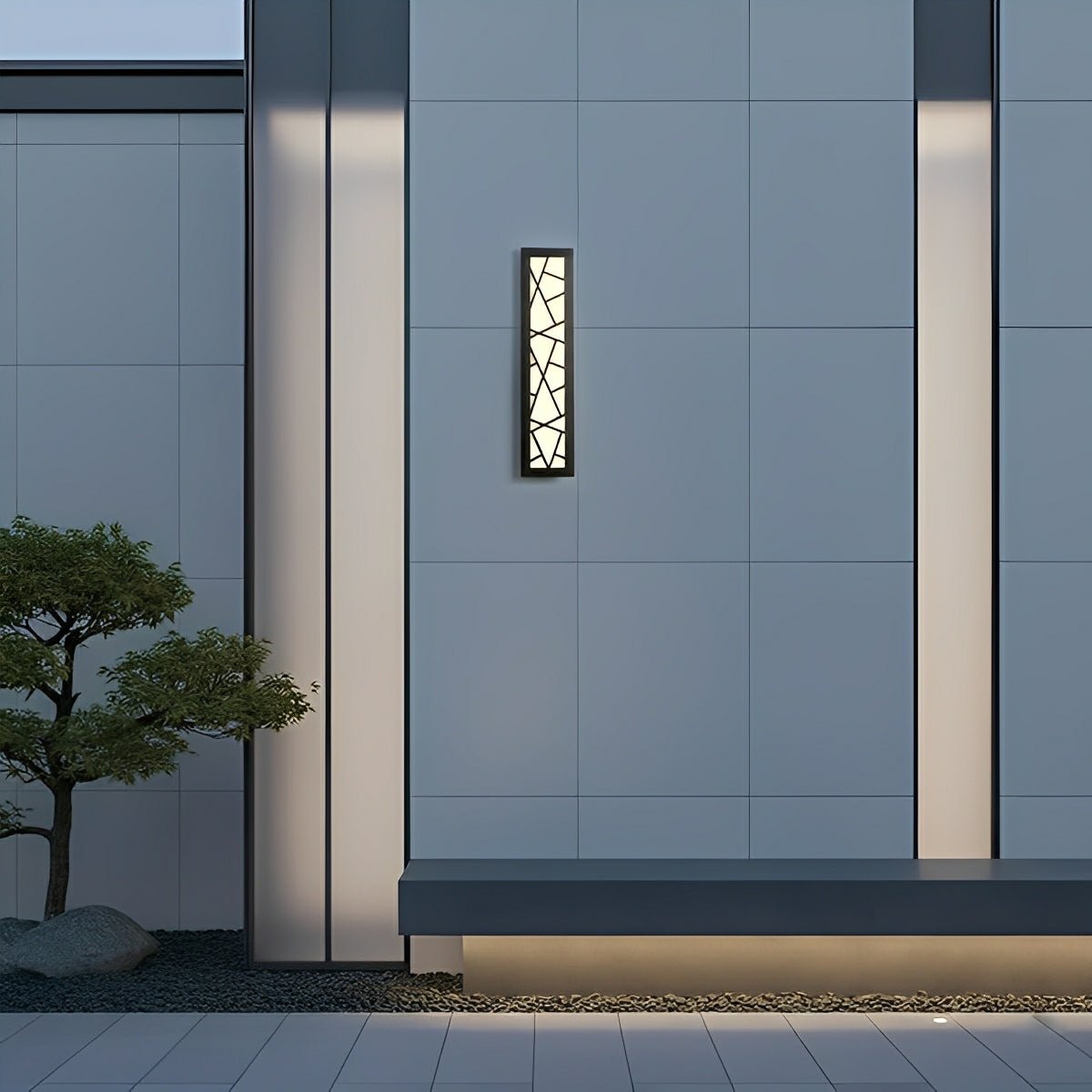 Modern Slim Waterproof Long Strip LED Outdoor Wall Lights