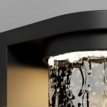 Modern Waterproof Stainless Steel Water Glass Outdoor LED Porch Wall Lights