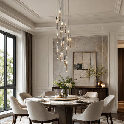 Modern Spiral LED Minimalist Helix Chandelier