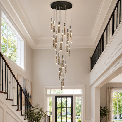 Modern Spiral LED Minimalist Helix Chandelier