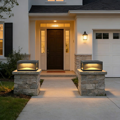 Modern Square Waterproof Fence Outdoor Post Cap Light