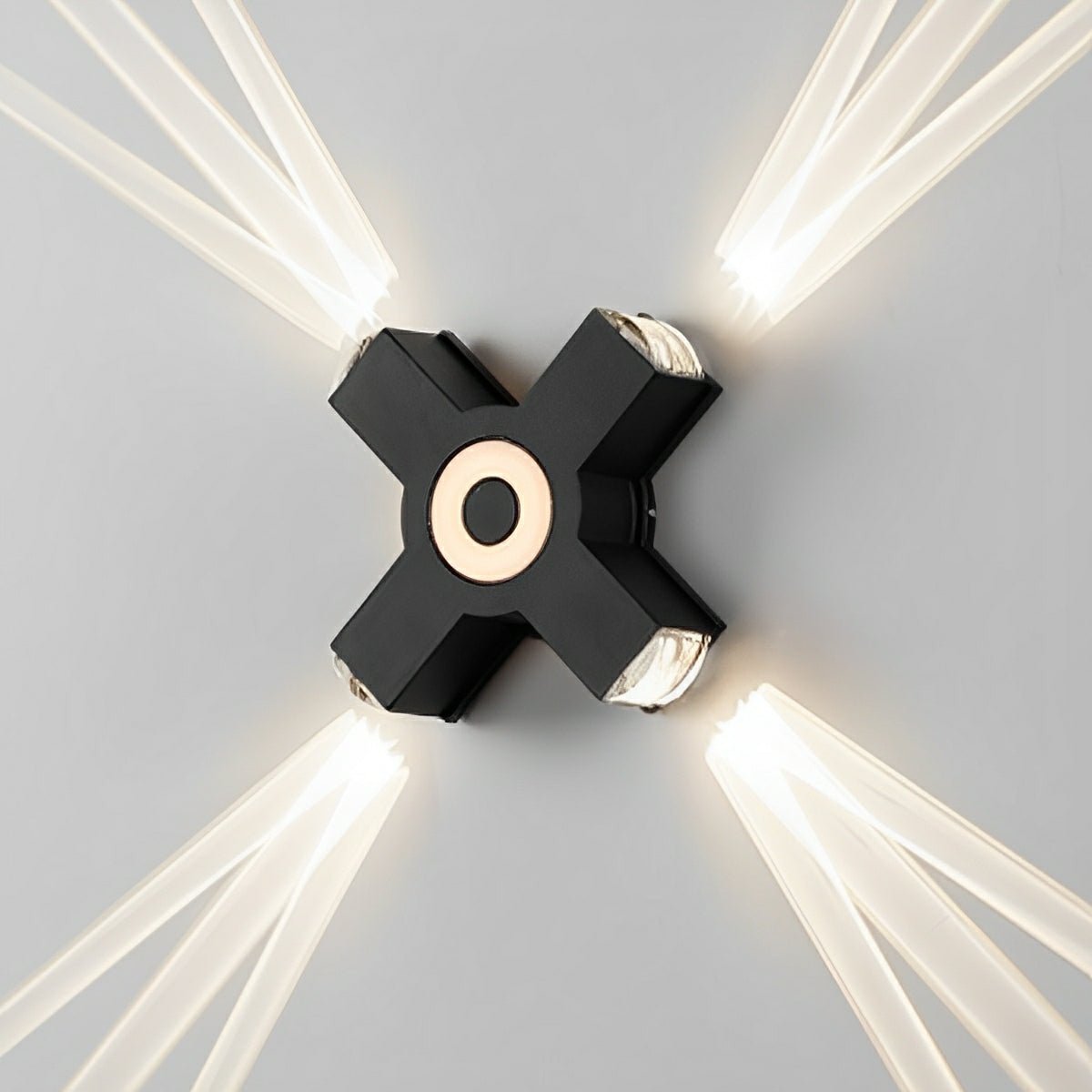 Modern Waterproof Black Outdoor LED Wall Lights Spotlights