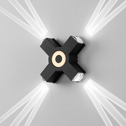 Modern Waterproof Black Outdoor LED Wall Lights Spotlights