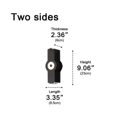 Modern Waterproof Black Outdoor LED Wall Lights Spotlights