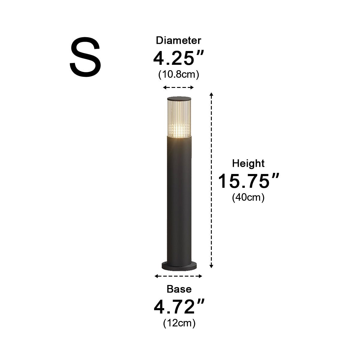 Modern Waterproof Cylinder Outdoor Garden LED Lawn Pillar Lights