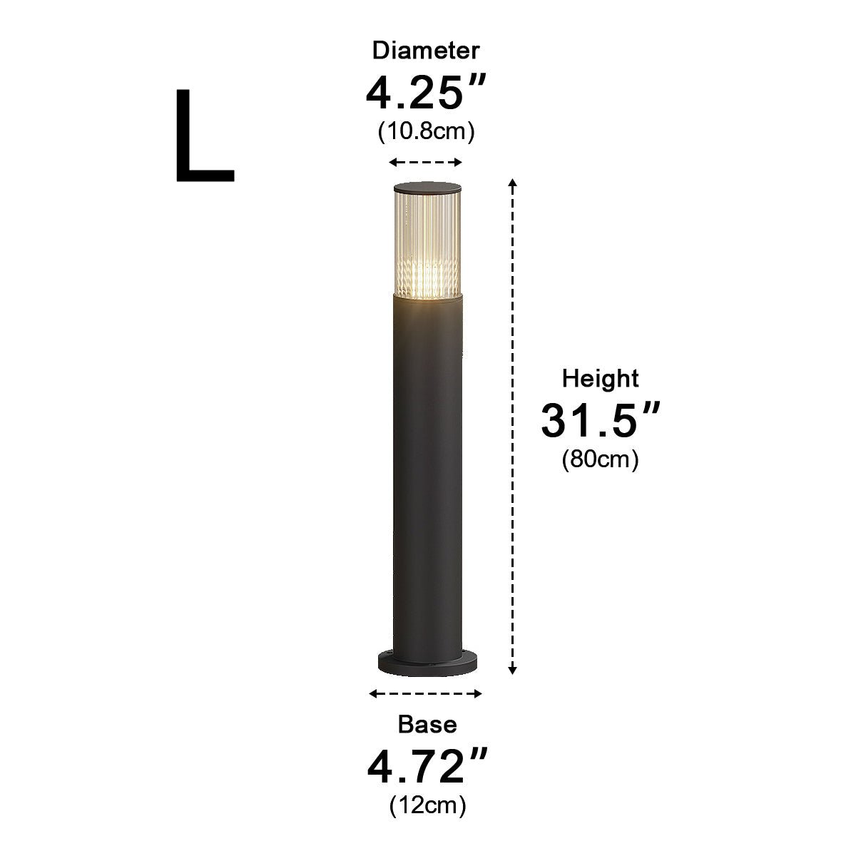 Modern Waterproof Cylinder Outdoor Garden LED Lawn Pillar Lights