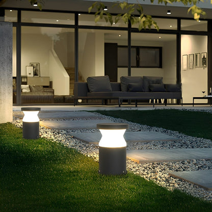 Modern Waterproof Cylinder Outdoor LED Lawn Pathway Lights